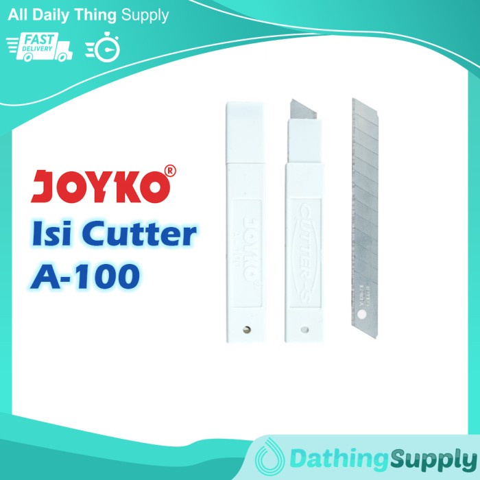 

Isi / Refill / Pisau Cutter Kecil Joyko A-100 / A100 Harga 1 Tube