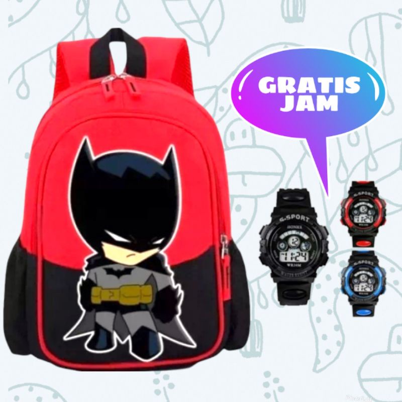 TAS RANSEL SEKOLAH ANAK LAKI LAKI SD MOTIF SUPERHERO