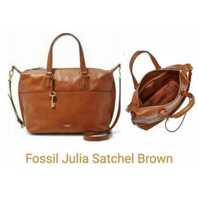 FOSSIL JULIA SATCHEL BROWN | FOSSIL BAG ORI MURAH | TAS FOSSIL ASLI MURAH | TAS BRANDED