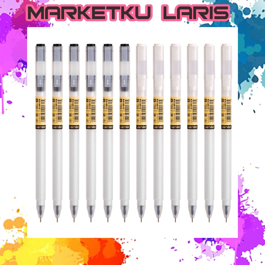 

MKL - Colors Gel Pen Black Ink Color Pens 0.5mm Pens Kawaii Office School Supplies S015