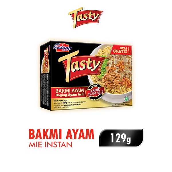 

Sedaap Tasty Mie Instan Bakmi Ayam 129 gr