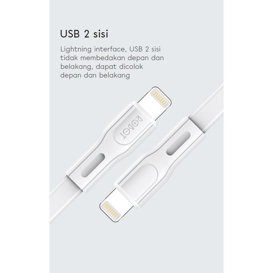 ROBOT Kabel Data RDL100S Iphone lightning 1M Data Cable Original - Garansi Resmi 1 Tahun