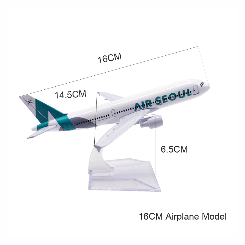 Seoul A320 Model Pesawat Terbang Airbus 320 Die-cast Metal Penumpang 16CM