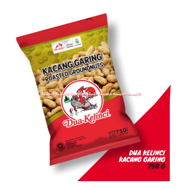 Dua Kelinci 750gr Kacang Garing Roasted Ground Nuts 2Kelinci Kacang Kriuks Peanuts Nut 2 Kelinci Cemilan Kacang Roast 750 gram