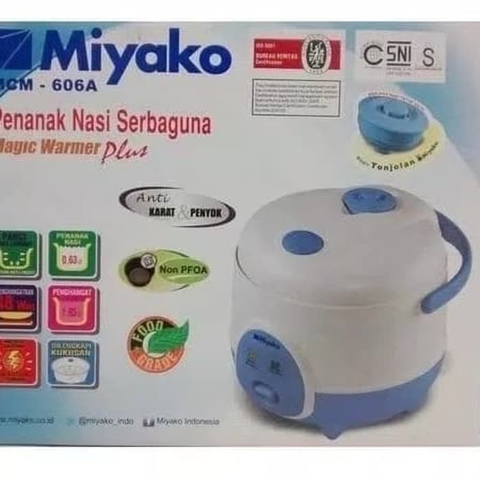 Miyako MCM 606A  magic com 0,63 liter  /penanak nasi serbaguna MCM606A / MCM 606 A / MCM606 A