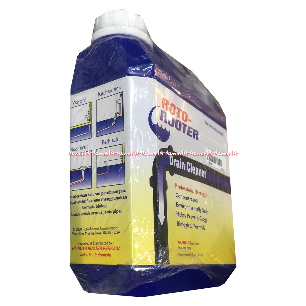 Roto-Rooter Drain Cleaner Cairan Untuk Membersihkan Saluran Pembuangan Cairan Pembersih Piva 0.93L Roto