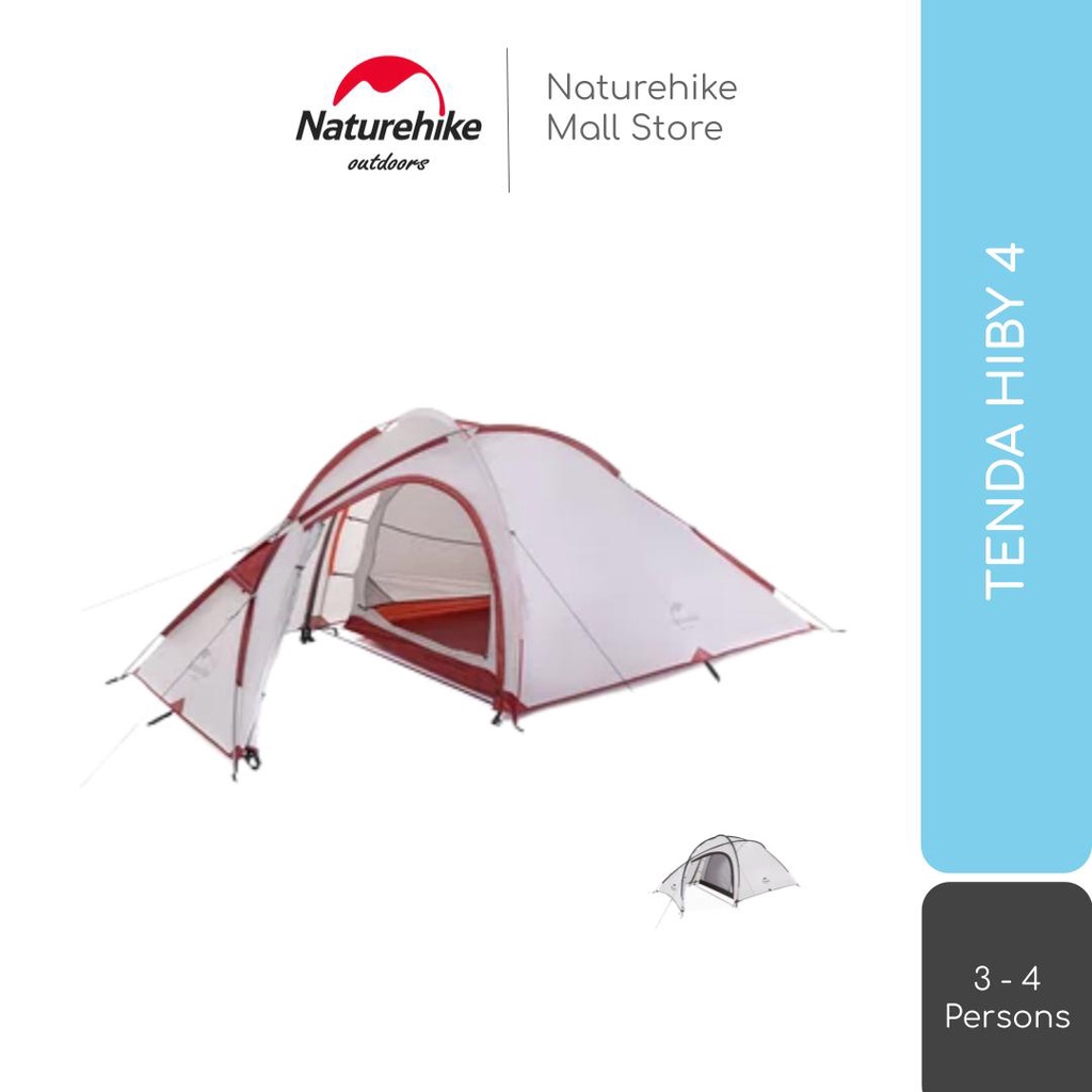 TENDA NATUREHIKE HIBY 4 / 4P ORANG CAMPING DOME DOUBLE LAYER FOOTPRINT