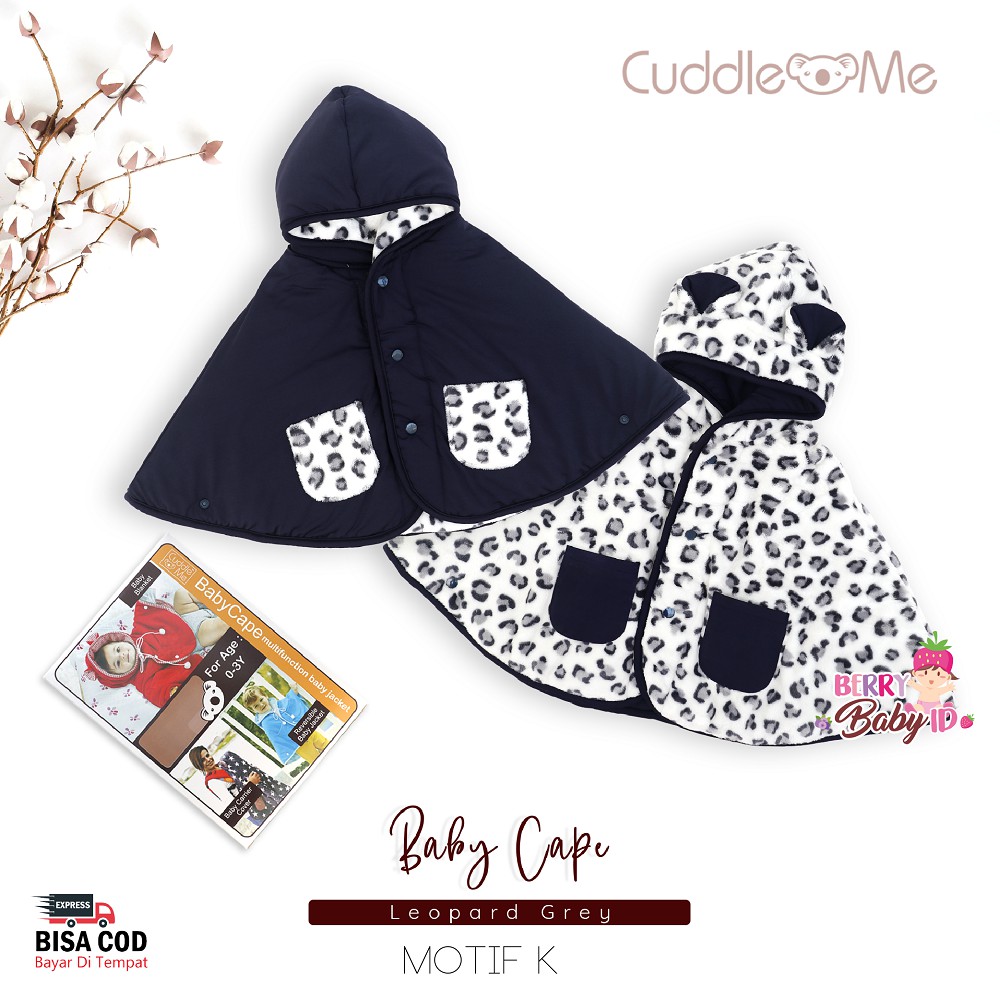 Cuddle Me Baby Cape Jaket Bayi Anak CuddleMe 0-3 Tahun Bolak Balik Baju Hoodie Grosir (1)-Motif K