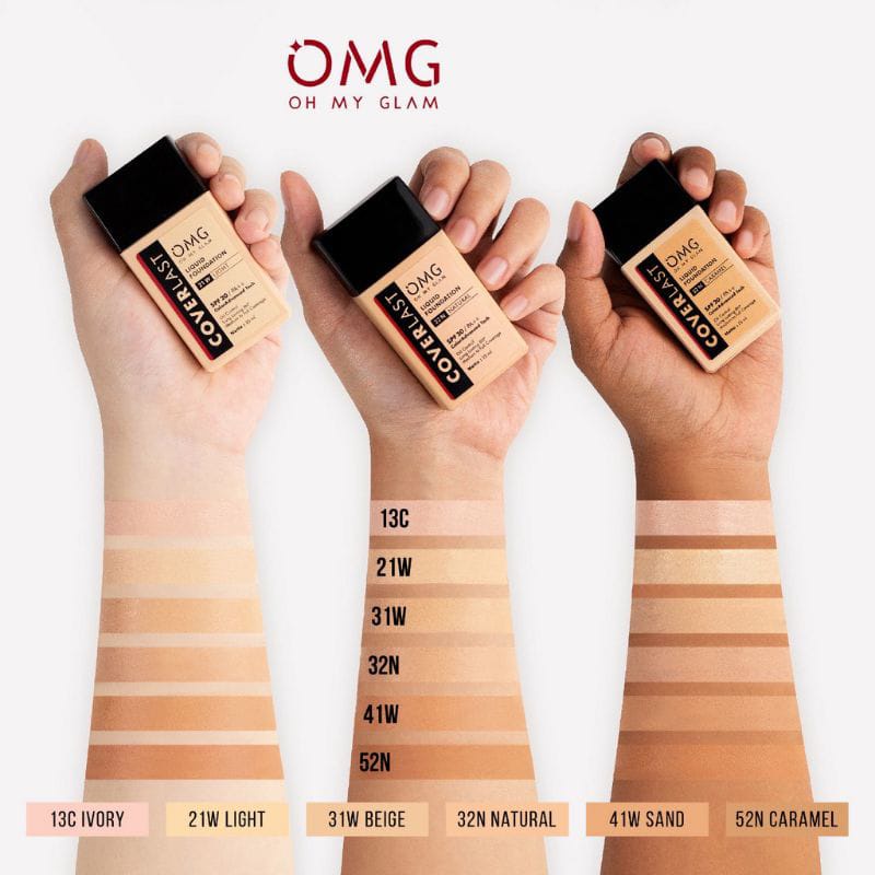 OMG Oh My Glam Coverlast Liquid Foundation /Alas Bedak/OMG/Foundation