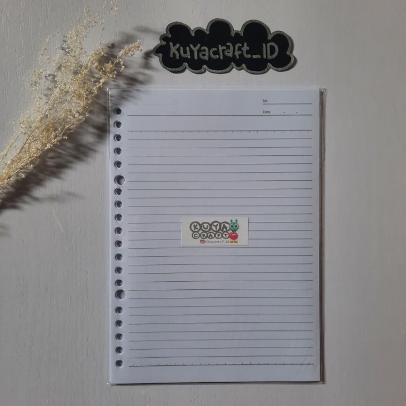

kertas Loose Leaf Garis Warna Polos Dot Grid