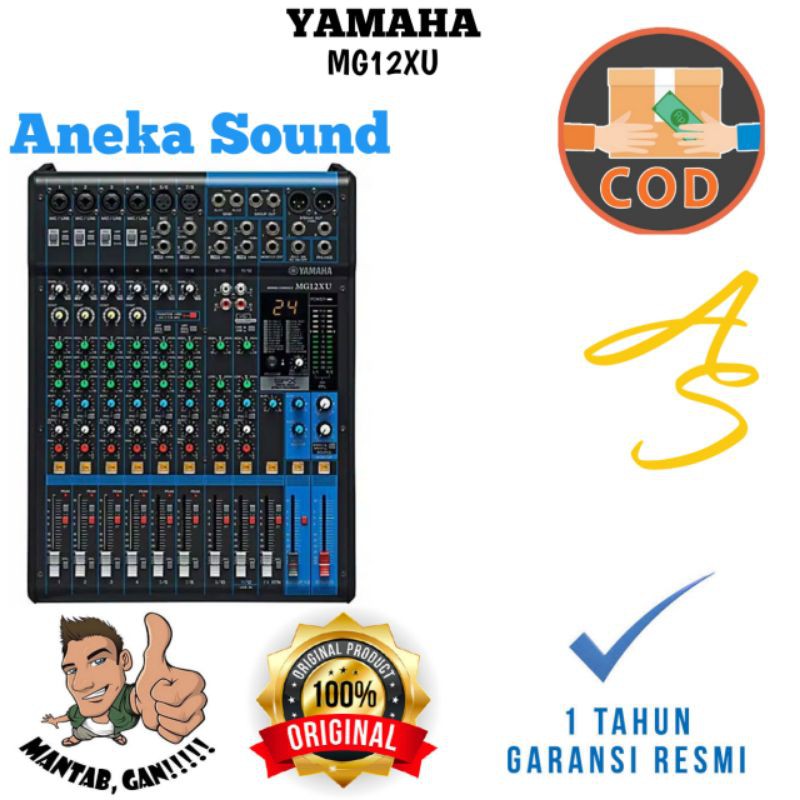 Mixer Audio Yamaha Mg12xu 12 Channel Original Shopee Indonesia