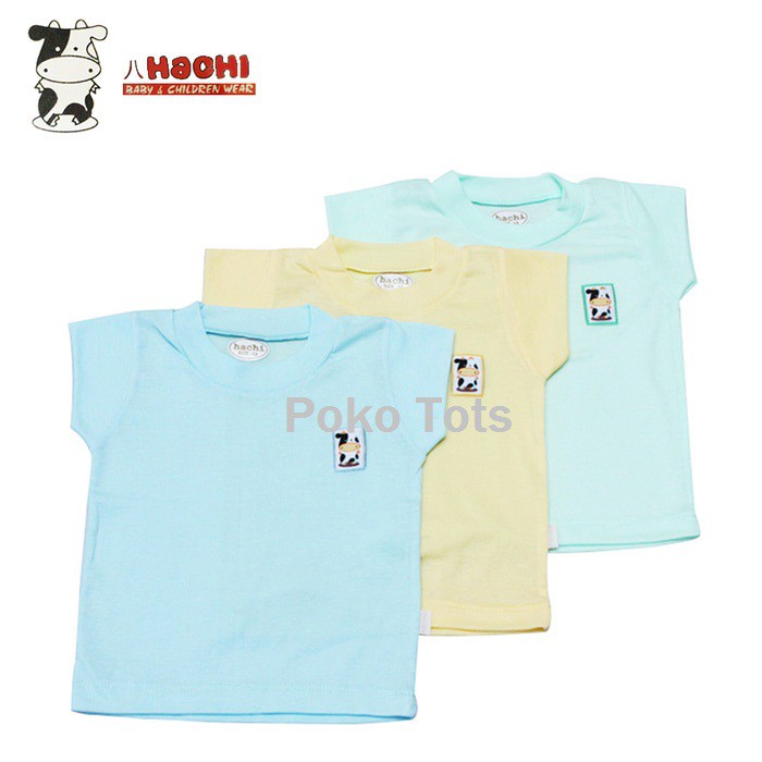 Hachi Kaos Oblong Ukuran 16 Tangan Pendek Bayi dan Anak Warna Polos