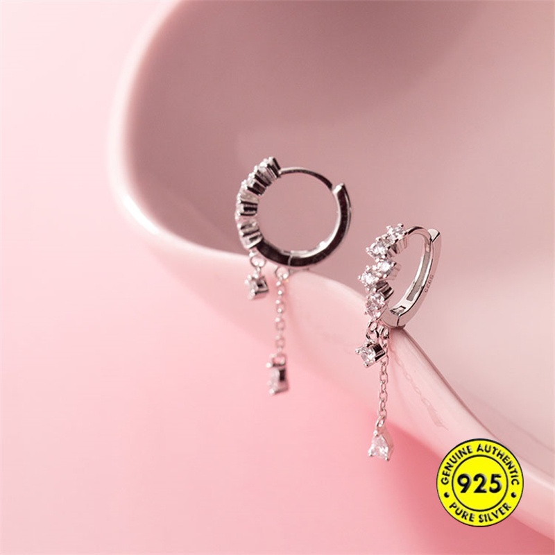 Anting Tusuk Sterling Silver 925 Model Rumbai Untuk Wanita