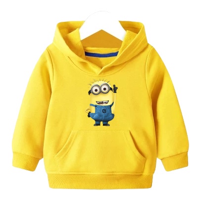 Sweater Anak Minion Hoodie Anak Fleece Usia 2 - 6 tahun