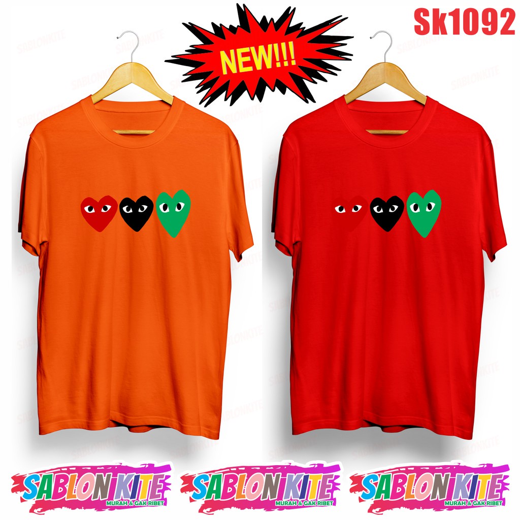 MURAH!!! KAOS TAY TAWAN LOVE SK1092 UNISEX COMBED 30S BYK WRN