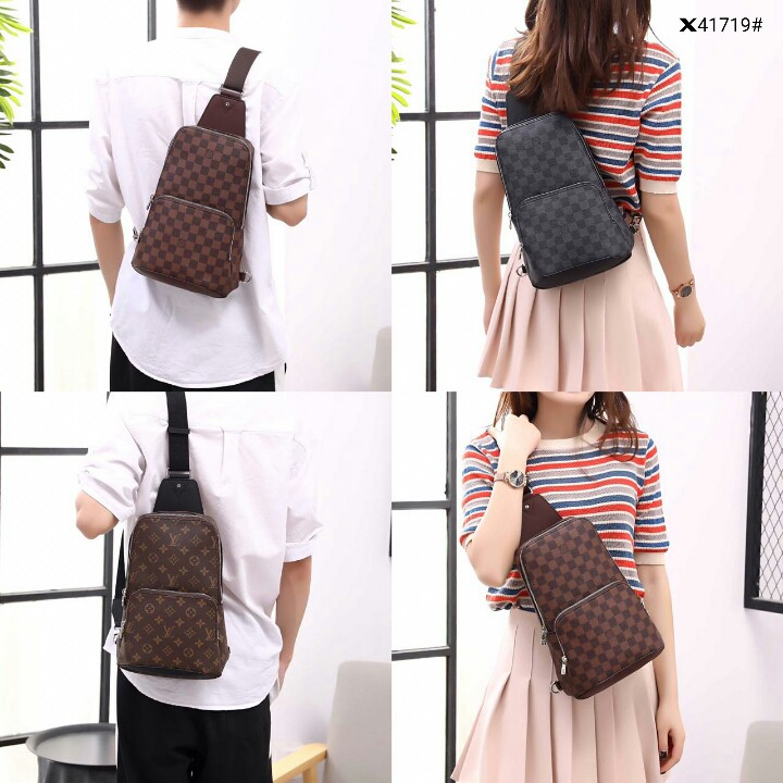 V-[HIGH PREMIUM] Louis Vuitton Avenue Sling Bag X41719# (Cowok Cewek Bisa Pakai)