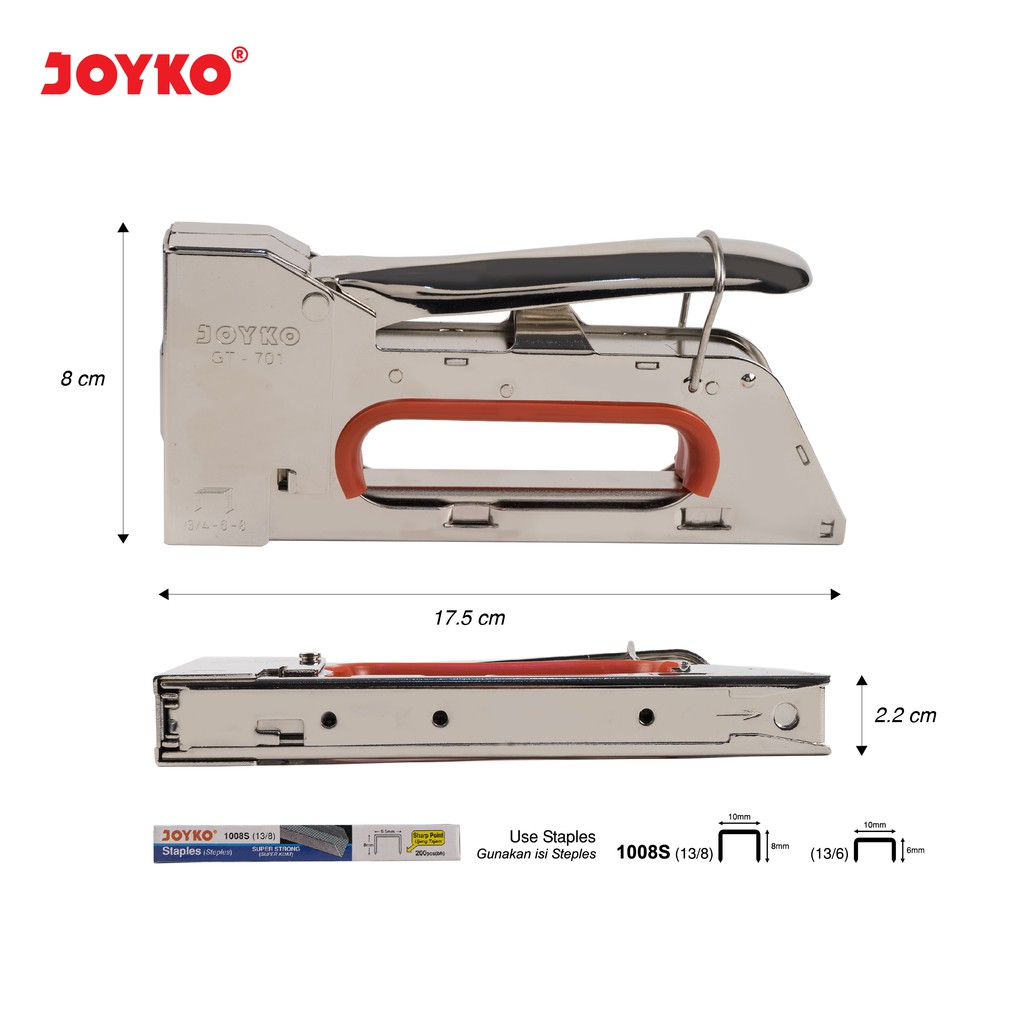

Joyko Staples tembak / Gun Tacker / Stepler Tembak Joyko GT-701