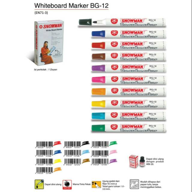 

Snowman whiteboard marker BG-12