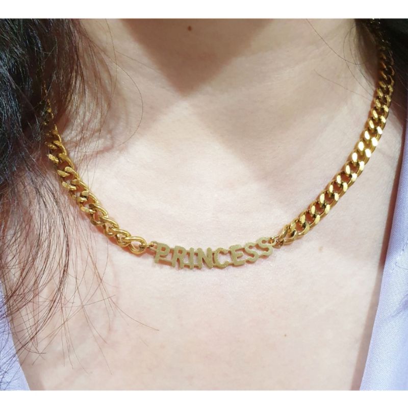 Kalung Titanium Asli Gold Premium Quality Anti karat anti alergi Stainless steel branded band T3