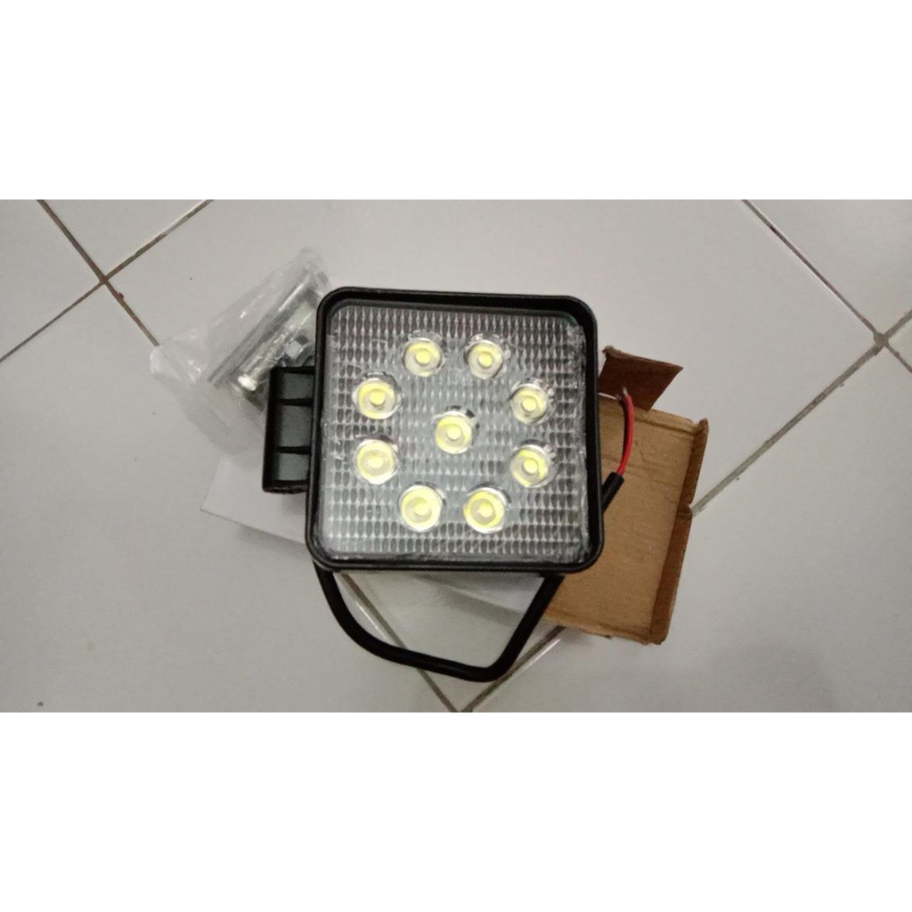 LAMPU SOROT LAMPU TEMBAK LED KOTAK 9 MATA 27 WATT TEBAL 5,5 CM