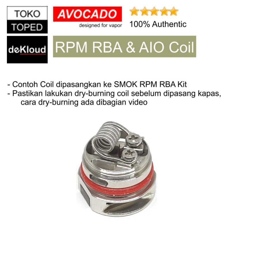 AN Coil For Smok RPM RBAx - Authentic Avocado MTLx DTL Salt NI80