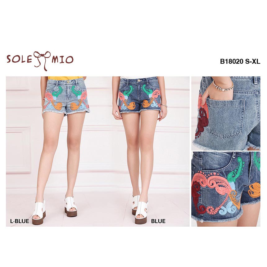 READY.. CELANA JEANS BORDIR SOLEMIO B18020