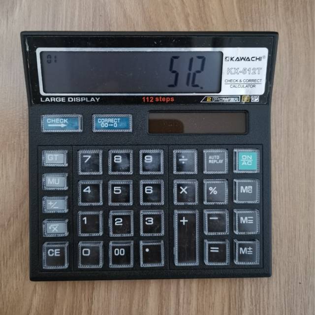 

Kawachi Kalkulator / Calculator Elektronik 12 Digit KX-512T