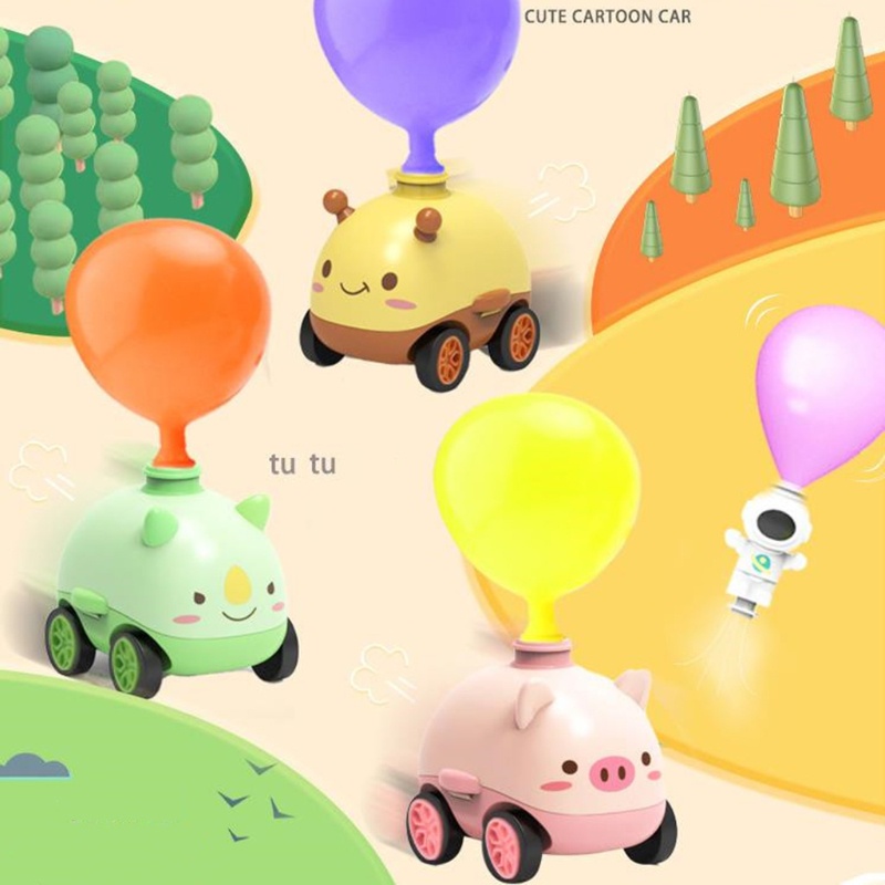 Mary Novelty Hadiah Model Kendaraan Anti-Tabrakan Balon Mobil Dengan Pompa Anak Hadiah Xmas