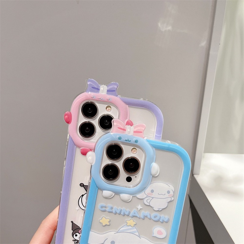 Soft Case Pelindung Lensa Glossy Bumper 3D Untuk iPhone 14 13 12 11 Pro Max X Xr Xs Max 7 8 6 6s Plus SE 2020