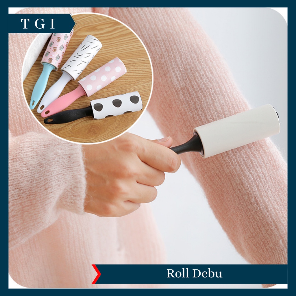 TGI - PENGANGKAT DEBU KOTORAN DARI BAJU SOFA KAIN GORDEN | PENGANGKAT BULU ATAU RAMBUT YANG MENEMPEL | MINI ROLL PEMBERSIH DEBU DAN BULU KUCING BAJU SOFA | STICKY ROLLER