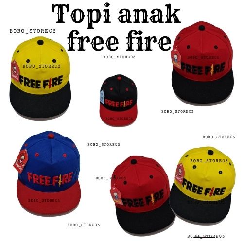 Topi baseball Anak Laki laki Bordir Karakter Game Freefire ff model terbaru