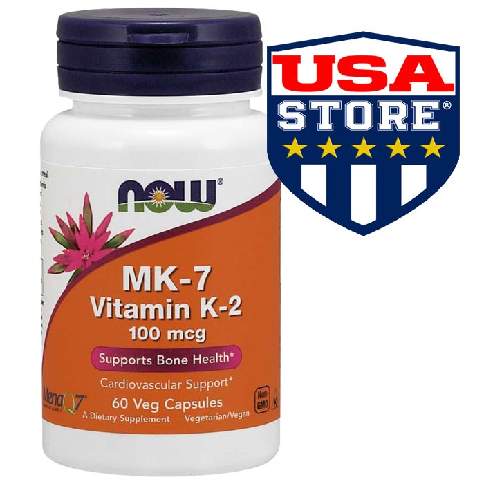 NOW FOODS VIT K2 MK7 100 MCG 60 & 100 VEG CAPSULES FOOD MK7 K2 100MCG