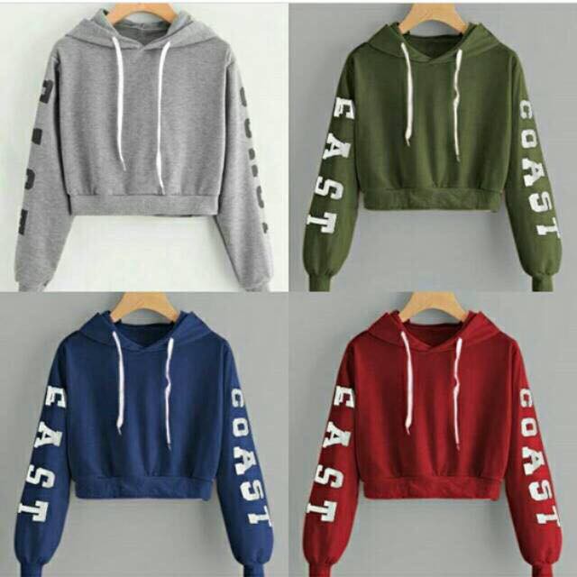 BESS - Sweater Hoodie Crop EAST COAST