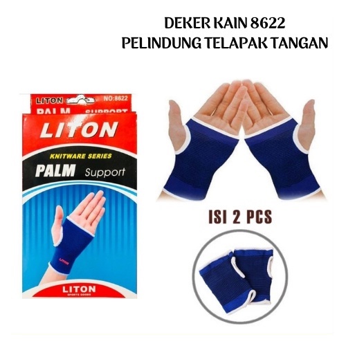 8622 Deker Pergelangan Tangan Pelindung Sarung Olahraga Otot Dekker Palm Support Wrist Hand - 2 Pcs