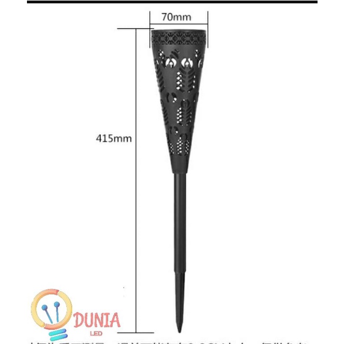 Lampu Taman Solar Tancap Panjang Bulat / Lampu Taman Sensor Tenaga Surya