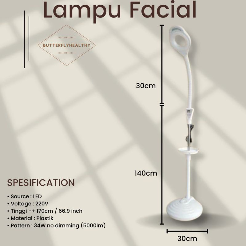 LAMPU FACIAL SALON KECANTIKAN TERANG FLEXIBEL