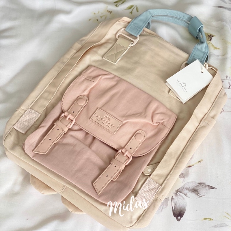 11.11 BIG SALE !! TAS BACKPACK DOUGHNUT MACCARON-PASTEL CREAM PINK