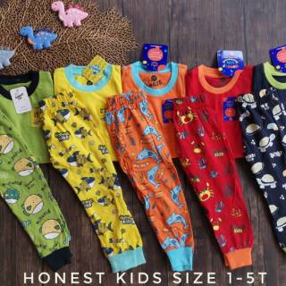 BABY SUIT HONEST KIDS baju kaos tidur piyama setelan 