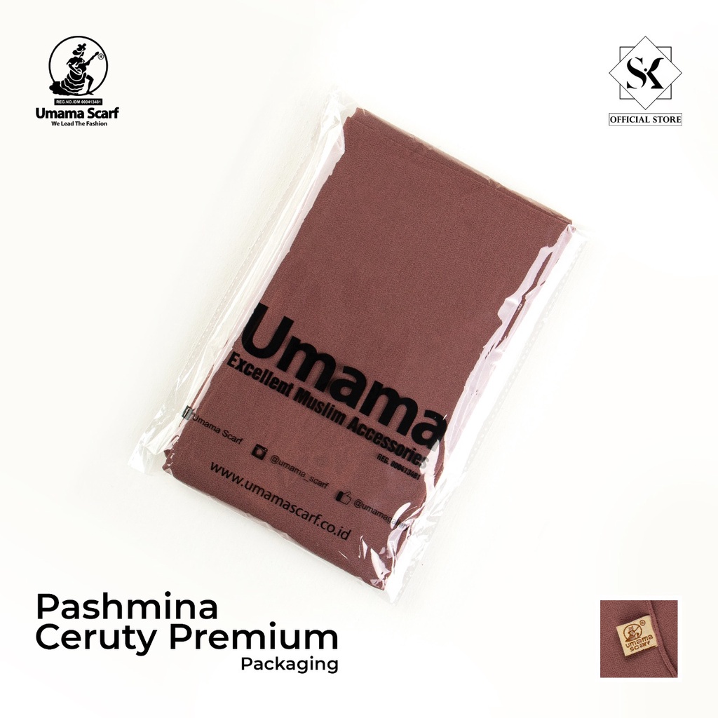 Hijab Umama Scraf Jilbab Pashmina Ceruty Premium 175x75cm