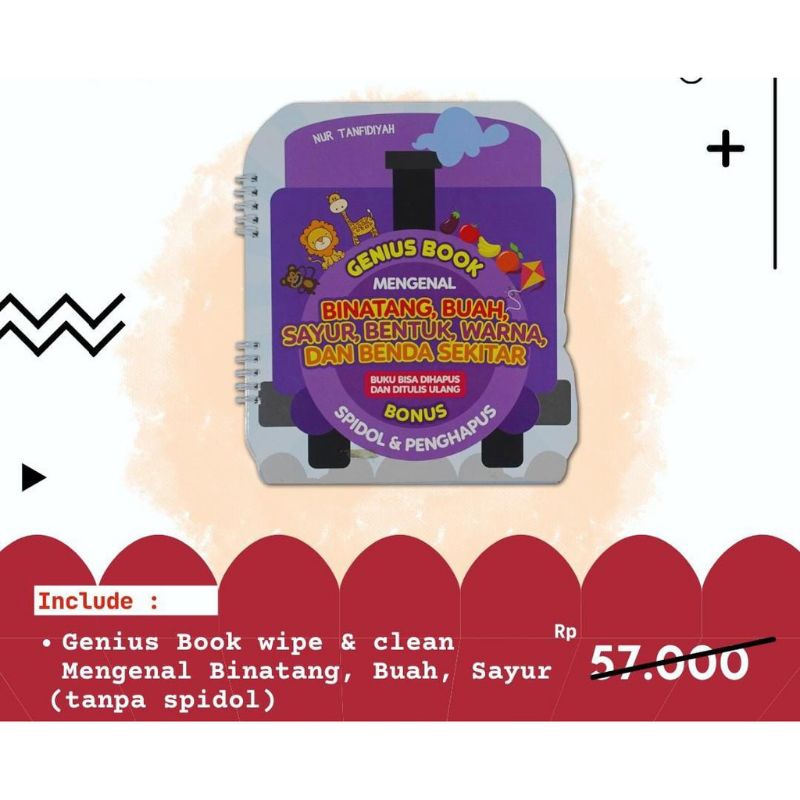 

Wipeclean Book Bonus Spidol / Buku Aktifitas Anak PAUD (Sale Penerbit)