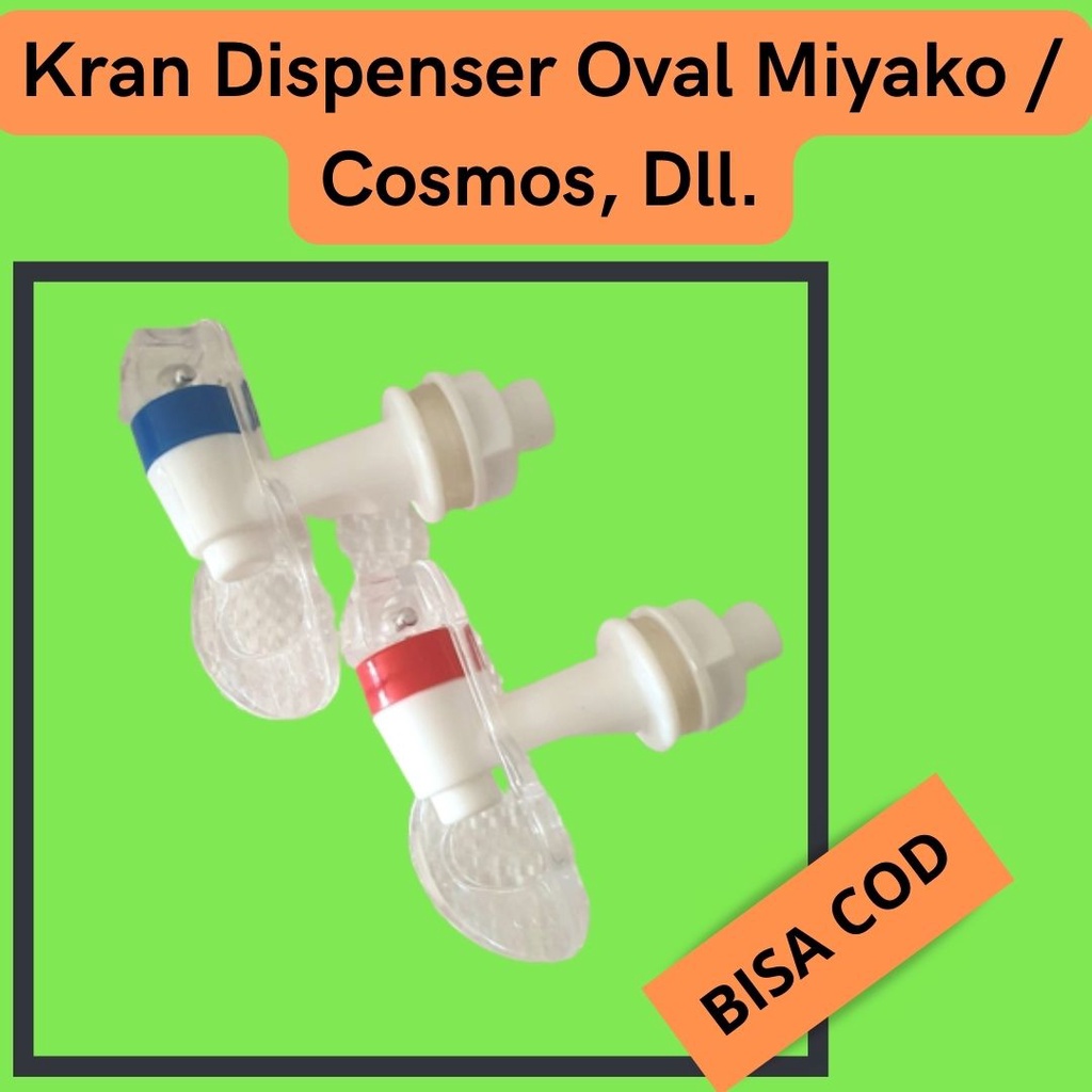 Kran Keran Dispenver Oval / Pencetan Keran Air Galon model Dorong drat Luar / Kran Galon Air Minum M