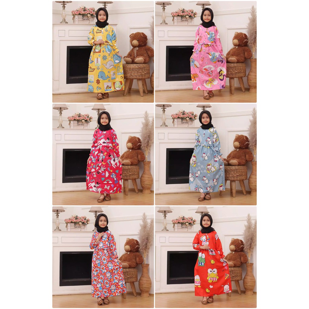 Gamis Anak Karakter Size Tanggung 5-10 Tahun Random Motif