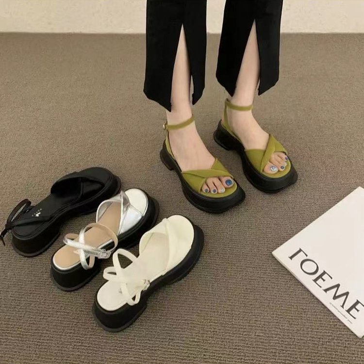 M87 Sandal hak tinggi wanita, sepatu wanita, must-have panas,tinggi 5CM