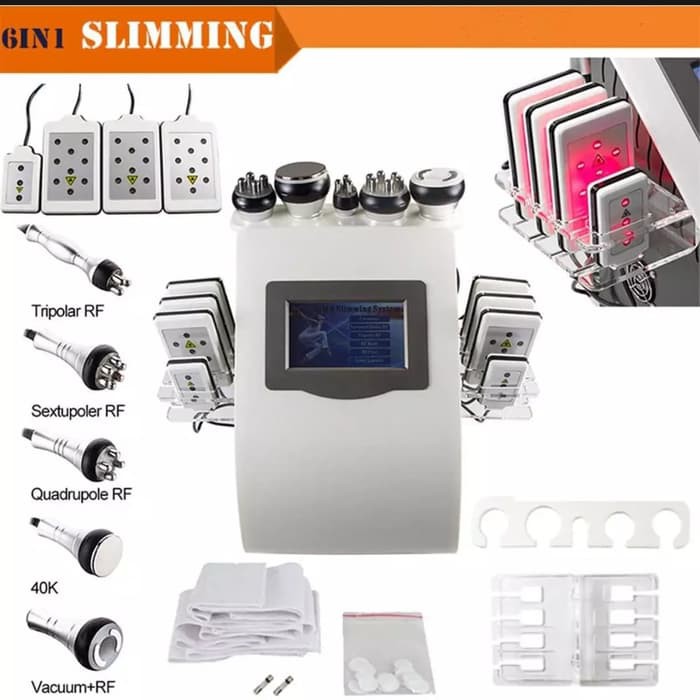 Cavitation rf vacuum slimming machine 6 in 1 RF lipolaser