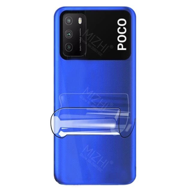 XIAOMI POCOPHONE POCO M5 M5S M4 PRO F3 5G M3 PRO M3 F2 PRO ANTI GORES HYDROGEL BACK BENING CLEAR BELAKANG ANTI GORES BELAKANG ANTI JAMUR SKIN GARSKIN