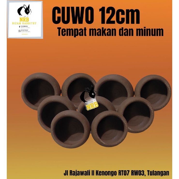 Tempat Pakan Kelinci / Cuwo Diamter 12 Cm