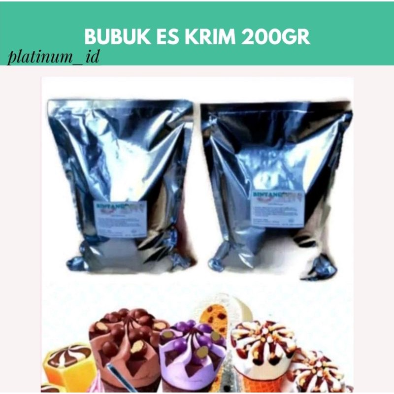 

BUBUK ES KRIM 200 GRAM/POWDER ICE CREAM/ES KRIM ENAK/ES KRIM MURAH/MENU DESSERT