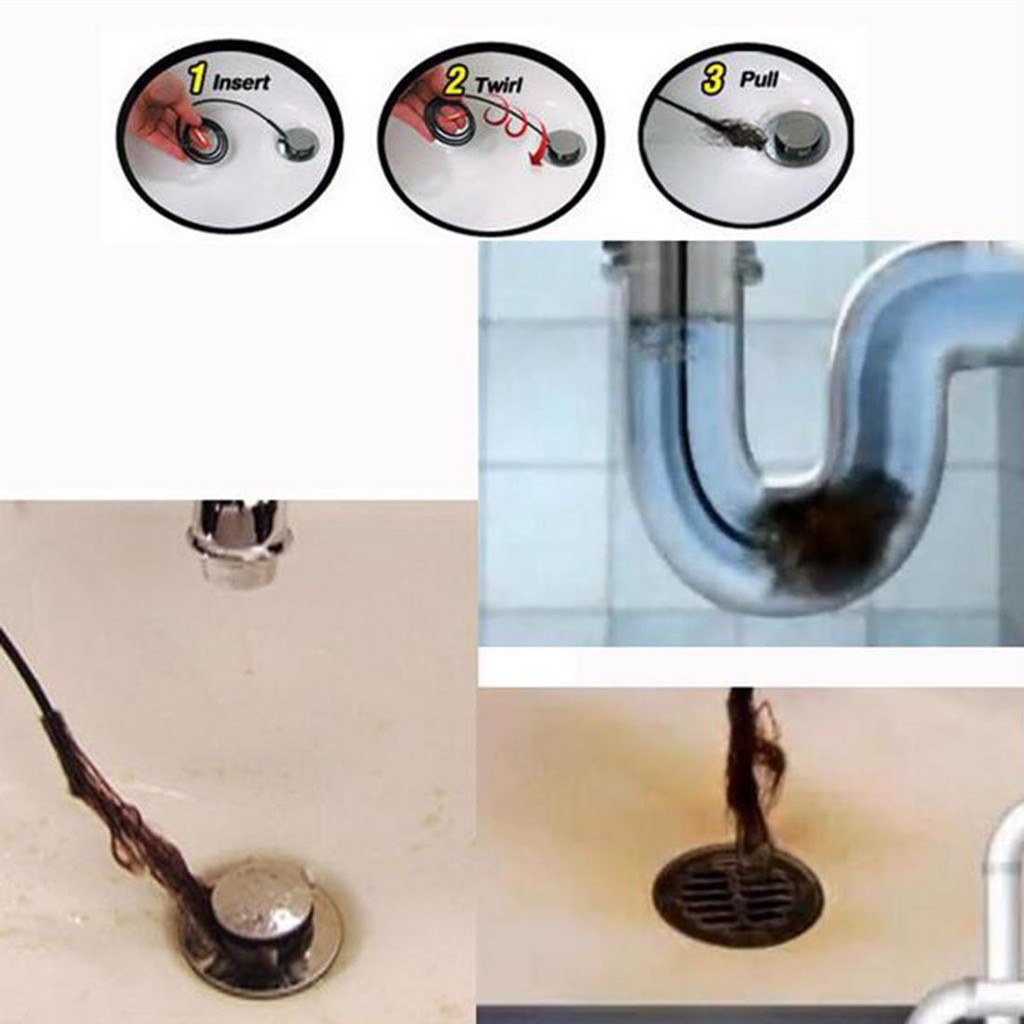 Bayar Di Tempathome Portable Sink Tub Unclog Drain Cleaner Snake Hair Remover Tiriskan Cleaner Shopee Indonesia