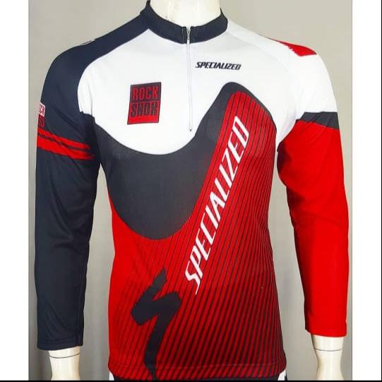 Download BAJU KAOS JERSEY SEPEDA GOWES MERAH LIST PUTIH PANJANG XC ...