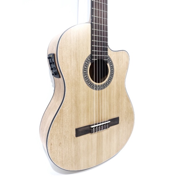 Gitar Classic Elektrik Merk Cowboy Original Tipe CGC-100 NA Natural Equalizer EQ TUNER Nylon Trusrod